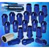 FOR TOYOTA 12MMX1.5 LOCKING LUG NUTS 20 PIECES AUTOX TUNER WHEEL PACKAGE BLUE #1 small image