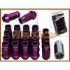 WORK RACING RS-R EXTENDED FORGED ALUMINUM LOCK LUG NUTS 12X1.5 1.5 PURPLE OPEN U