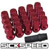 20 RED STEEL LOCKING HEPTAGON SECURITY LUG NUTS LUGS FOR WHEELS 12X1.5 L07 #1 small image