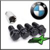 4pc 12x1.5 BMW BLACK STEEL WHEEL LUG BOLT LOCK SET WITH KEY | M3 M5 335 135