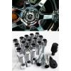 20 Pcs M14 X 1.5 Chrome Wheel Lug Nut Bolts W/ Black Lock Caps+Key+Socket For VW #1 small image