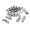 NNR Steel Extended Wheel Lug Nuts &amp; Locks Open Ended Polished 49mm 12x1.5 20pcs #1 small image