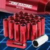 20pcs M12x1.5 Anodized 60mm Tuner Wheel Rim Acorn Lug Nuts Camry/Celica Red #1 small image