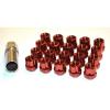 NNR Type M Steel Wheel Lug Nuts &amp; Locks Open Ended Red 22mm 12x1.5 20pcs #1 small image