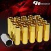 FOR IS250/IS350/GS460 20X RIM EXTENDED ACORN TUNER WHEEL LUG NUTS+LOCK+KEY GOLD