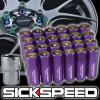 24 PURPLE/24K CAPPED ALUMINUM EXTENDED TUNER LOCKING LUG NUTS WHEELS 12X1.5 L18 #1 small image