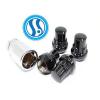Set 4 Black Wheel Lug Nut Locks W/Key 14x1.5mm SUV Range Rover HSE LR3 LR2 Sport
