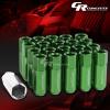 FOR DTS/STS/DEVILLE/CTS 20X EXTENDED ACORN TUNER WHEEL LUG NUTS+LOCK+KEY GREEN #1 small image