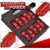For Hyundai 12Mmx1.5 Locking Lug Nuts Open End Extend Aluminum 20 Piece Set Red
