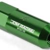 20 X M12 X 1.5 EXTENDED ALUMINUM LUG NUT+ADAPTER KEY DTS STS DEVILLE CTS GREEN