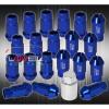 UNIVERSAL 12X1.5 LOCKING LUG NUTS WHEELS EXTENDED ALUMINUM 20 PIECES SET BLUE #1 small image