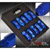 UNIVERSAL 12X1.5 LOCKING LUG NUTS WHEELS EXTENDED ALUMINUM 20 PIECES SET BLUE #2 small image