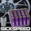 20 PURPLE/24K GOLD CAPPED EXTENDED TUNER 60MM LOCKING LUG NUTS WHEELS 12X1.5 L07