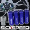 4 BLUE CAPPED ALUMINUM EXTENDED TUNER 60MM LOCKING LUG NUTS WHEELS 12X1.5 L01