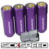 SICKSPEED 4 PC PURPLE/24K GOLD CAPPED 60MM EXTENDED LOCKING LUG NUTS 1/2x20 L25 #1 small image