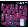 For Mitsubishi 12Mmx1.5 Locking Lug Nuts Track Extended Open 20Pcs Unit Purple #1 small image