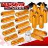FOR NISSAN 12MMx1.25MM LOCKING LUG NUTS 20PC JDM EXTEND ALUMINUM ANODIZED GOLD