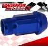 For Mitsubishi 12Mmx1.5 Locking Lug Nuts Truck Suv Exterior 20Pc Wheels Kit Blue