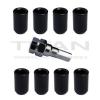 8 Piece BLACK Tuner Lugs Nuts | 12x1.25 Hex Lugs | Key Included