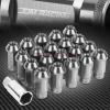 FOR IS250 IS350 GS460 20 PCS M12 X 1.5 ALUMINUM 50MM LUG NUT+ADAPTER KEY SILVER