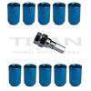 10 Piece Blue Chrome Tuner Lugs Nuts | 12x1.5 Hex Lugs | Key Included #1 small image