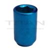 10 Piece Blue Chrome Tuner Lugs Nuts | 12x1.5 Hex Lugs | Key Included