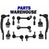 12 Piece Kit Steering &amp; Suspension Ball Joints Tie Rods &amp; Sway Bar End Links
