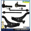 00-05 Dodge Neon 6 Pc Kit Front Lower Control Arms Inner &amp; Outer Tie Rod Ends