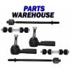 6 Pcs Kit Inner &amp; Outer Tie Rod Sway Bar for Cadillac Buick Pontiac Oldsmobile #1 small image