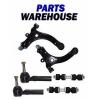 6 Piece Kit Control Arm and Ball Joint Assemblies Outer Tie Rod Ends Sway Bar...