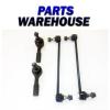 4 Piece Suspension Set Sway Bar Links Outer Tie Rod Ends 2 Year Warranty
