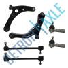 NEW Pair (2) Control Arms + (2) Outer Tie Rod End Links + (2) Sway Bar End Links