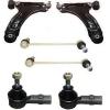 2 VAUXHALL CORSA C LOWER WISHBONE SUSPENSION ARMS LINKS TRACK ROD ENDS