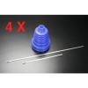 4pcs Universal BLUE Silicone Constant Velocity CV Boot Joint Kit Replacement