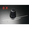 8pcs Universal BLACK Silicone CV Boot Cover Joint Kit Constant Velocity