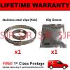 CV BOOT CLAMPS PAIR INNER OUTER x1 CV GREASE x1 UNIVERSAL FITS ALL CARS KIT 2.1 #1 small image