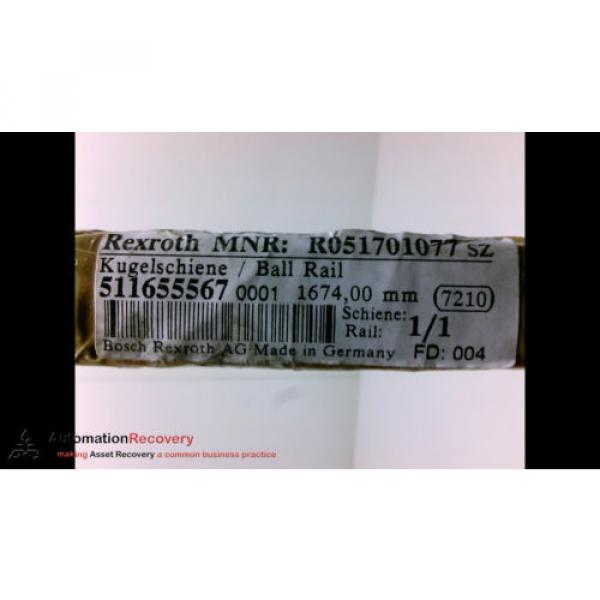 REXROTH R051701077 BALL RAIL, 1674MM LENGTH 20MM OVERALL WIDTH, NEW #1 image