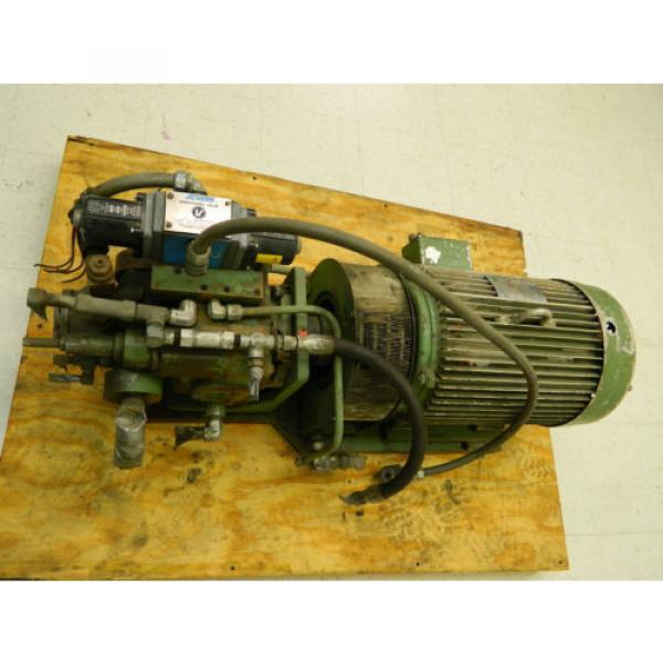 Hydraulic Power Pack w/ Lincoln Motor 20 HP 1750 RPM 220 3 HP w/ Vickers Valve Pump #6 image