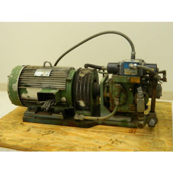 Hydraulic Power Pack w/ Lincoln Motor 20 HP 1750 RPM 220 3 HP w/ Vickers Valve Pump #8 image