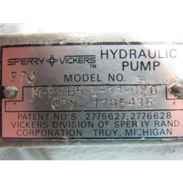 Vickers MPFB5L11020 Fixed Displacement Inline Hydraulic Piston  Pump #9 image