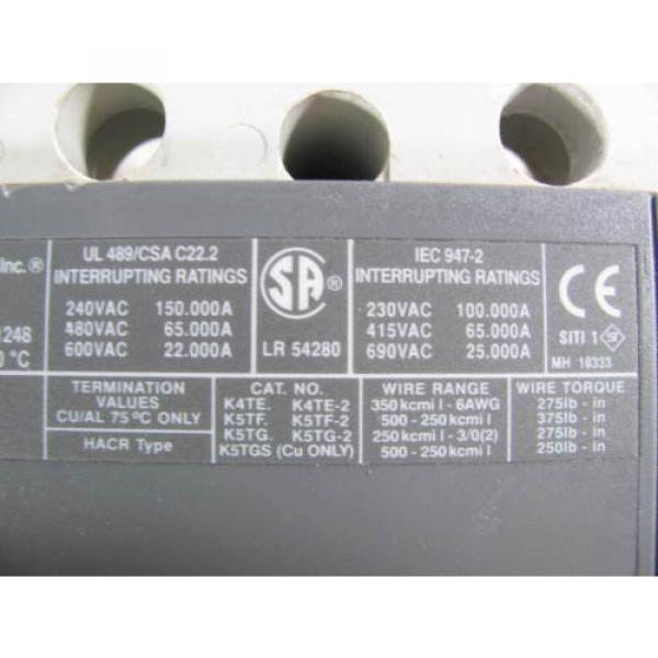 ABB, Circuit Breaker, SACE S5, S5H, with Isomax,  2P, 600V, Good Shape #4 image
