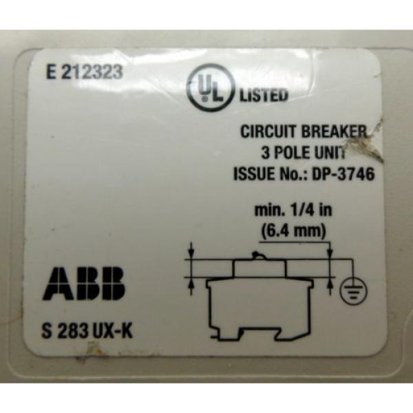 ABB K63A S283UX 3-Pole Circuit Breaker #4 image
