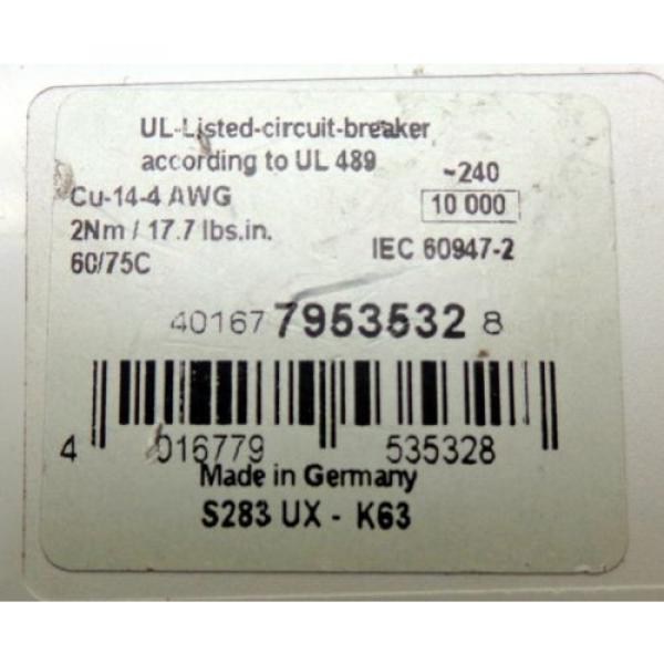 ABB K63A S283UX 3-Pole Circuit Breaker #5 image