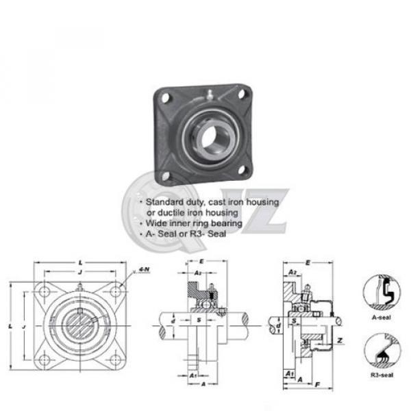 2.4375 in Square Flange Units Cast Iron UCF212-39 Mounted Bearing UC212-39+F212 #2 image