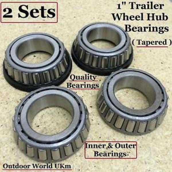 NEW 1&#034; One Inch Trailer Suspension Units Stub Axle Hub Tapered Wheel Bearings. #1 image