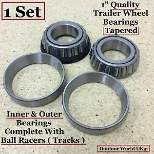 NEW 1&#034; One Inch Trailer Suspension Units Stub Axle Hub Tapered Wheel Bearings... #1 image