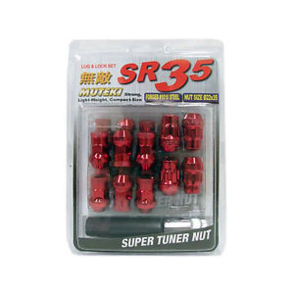 MUTEKI SR35 20PCS WHEELS TUNER LUG + LOCK NUTS (CLOSE END/12X1.25/RED) #1 image