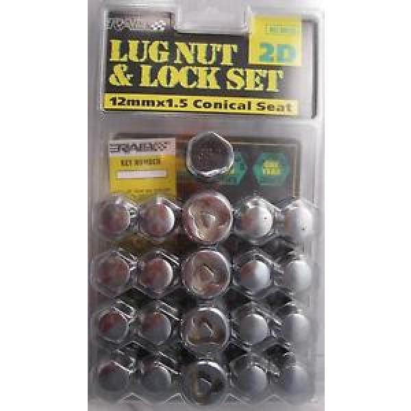 Lug Nut &amp; Lock Set: 16 Standard + 4 Locks- 12mm x 1.5 Conical Seat - Rally 90526 #1 image