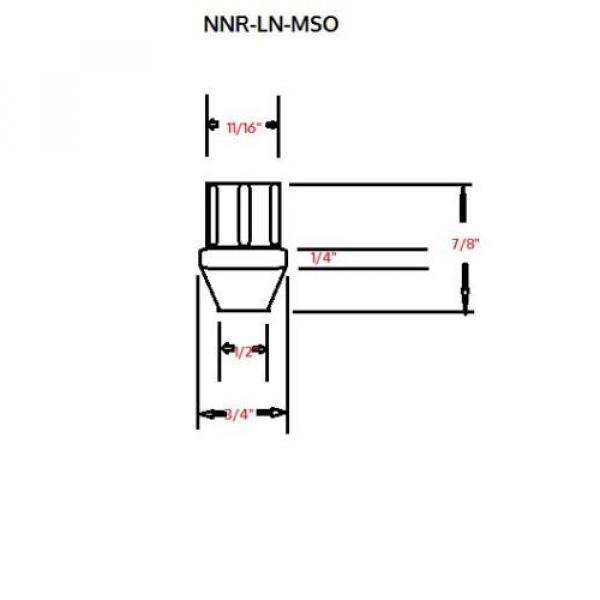 NNR Type M Steel Wheel Lug Nuts &amp; Locks Open Ended Black 22mm 12x1.5 20pcs #2 image