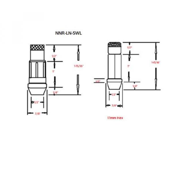NNR Steel Extended Wheel Lug Nuts &amp; Locks Open Ended Purple 49mm 12x1.5 20pcs #2 image